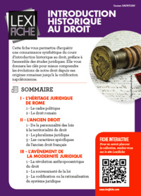 INTRODUCTION HISTORIQUE AU DROIT