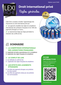 DROIT INTERNATIONAL PRIVE