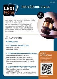 PROCEDURE CIVILE - 3E EDITION