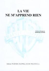 DANIEL BALAVOINE: LA VIE NE M APPREND RIEN PIANO, VOIX, GUITARE