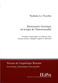 Dictionnaire historique du lexique de l'homosexualité