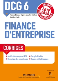 DCG 6 Finance d'entreprise - Corrigés - Réforme 2019-2020