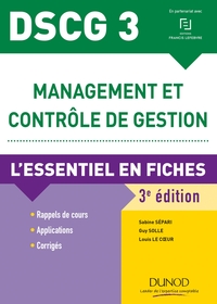 DSCG 3 - MANAGEMENT ET CONTROLE DE GESTION - DSCG 3 - T01 - DSCG 3 MANAGEMENT ET CONTROLE DE GESTION