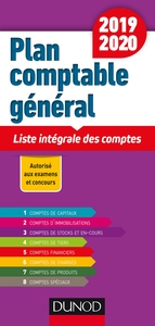 PLAN COMPTABLE GENERAL 2019/2020 - LISTE INTEGRALE DES COMPTES