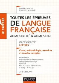 Toutes les épreuves de langue française - Admissibilité et admission - CAPES/CAFEP Lettres