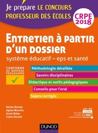 Entretien à partir d'un dossier - Système éducatif - EPS et Santé - CRPE 2018