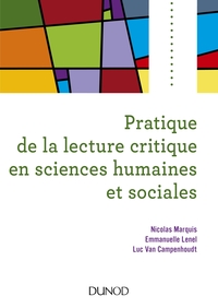 PRATIQUE DE LA LECTURE CRITIQUE EN SCIENCES HUMAINES ET SOCIALES