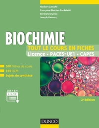 TOUT LE COURS EN FICHES - T01 - BIOCHIMIE - TOUT LE COURS EN FICHES - 2E ED - 200 FICHES DE COURS, 1