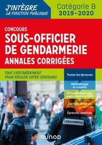 Concours Sous-officier de gendarmerie - Annales corrigées - 2019/2020