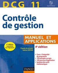 DCG 11 - Contrôle de gestion - 4e éd. - Manuel et applications