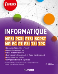 Informatique - MPSI, PCSI, PTSI, BCPST, MP, PC, PT, PSI, TSI, TPC - 2e éd.