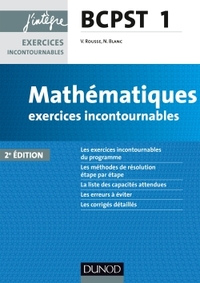 Mathématiques exercices incontournables BCPST 1 - 2e éd.