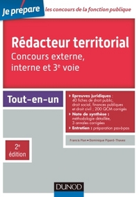 Rédacteur territorial - Concours externe, interne et 3e voie - 2e éd. - Tout-en-un