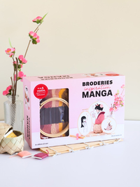 COFFRET BRODERIES INSPIRATION MANGA - 3 PROJETS A BRODER AUTOUR DE L'ANIME