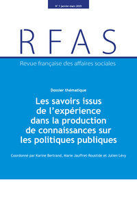 LES SAVOIRS ISSUS DE LEXPERIENCE DANS LA PRODUCTION DE CONNAISSANCES SUR LES POLITIQUES PUBLIQUES