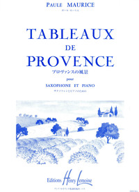 TABLEAUX DE PROVENCE --- SAXOPHONE ALTO ET PIANO