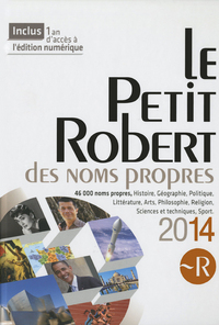 LE PETIT ROBERT DES NOMS PROPRES 2014