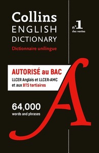 Dictionnaire anglais unilingue - format poche - autorisé au bac spécialités LLCER Anglais et LLCER-AMC + BTS tertiaires