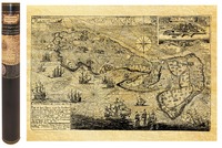 ILE DE RE EN 1684 CARTE MARINE 58,5 CM X 42 CM