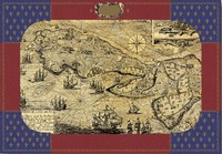 **ILE DE RE EN 1684 CARTE MARINE EN POCHETTE RIGIDE