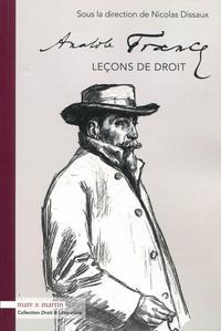 ANATOLE FRANCE - LECONS DE DROIT