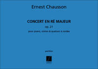 CONCERT RE OP.21 PARTITION AVEC PIANO MUSIQUE D'ENSEMBLE