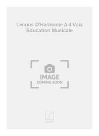 LECONS D'HARMONIE A 4 VOIX EDUCATION MUSICALE  FORMATION MUSICALE