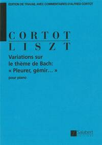 VARIATIONS SUR LE THEME DE BACH: PLEURER, GEMIR PIANO