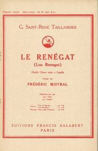 RENEGAT CHANT-PIANO  CHANT