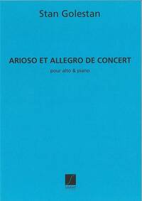 ARIOSO ET ALLEGRO ALTO-PIANO REDUCTION  MUSIQUE D'ENSEMBLE