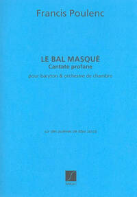 FRANCIS POULENC : BAL MASQUE ORCHESTRE PARTITION