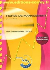 FICHES DE MANAGEMENT. DCG/FM FICHES DE COURS. UNITE D'ENSEIGNEMENT 7 DU DCG (POC