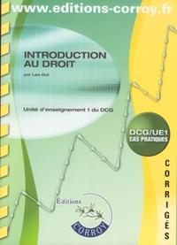 INTRODUCTION AU DROIT. DCG UE1 CORRIGES. POCHETTE. CAS PRATIQUES