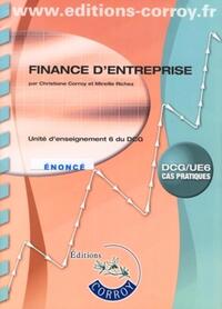 Finance d'entreprise. Enoncé - Pochette