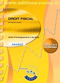 DROIT FISCAL ENONCE. POCHETTE. UNITE D'ENSEIGNEMENT 4 DU DCG. CAS PRATIQUES DCG/