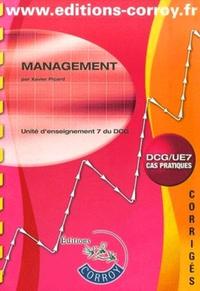 MANAGEMENT. DCG/UE7 CAS PRATIQUES - CORRIGES. UNITES D'ENSEIGNEMENT 7 DU DCG (PO