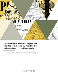 LA GAZETTE DES SOCIETES