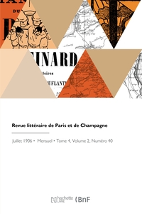 REVUE LITTERAIRE DE PARIS ET DE CHAMPAGNE