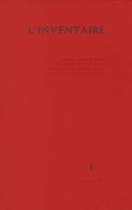Inventaire n°1. Automne 2014