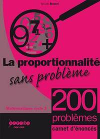 LA PROPORTIONNALITE SANS PROBLEME - CARNET D'ENONCES - LOT DE 25