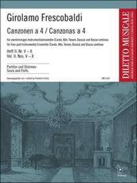 CANZONEN A 4, VOL. 2 NR. V-X MUSIQUE D'ENSEMBLE-PARTITION+PARTIES SEPAREES