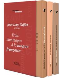 Coffret de 3 livres Trois hommages à la langue française