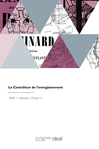 LE CONTROLEUR DE L'ENREGISTREMENT