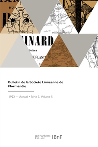 BULLETIN DE LA SOCIETE LINNEENNE DE NORMANDIE