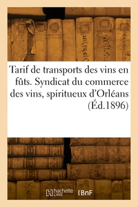 TARIF DE TRANSPORTS DES VINS EN FUTS