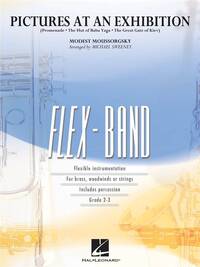 MODEST MUSSORGSKY : PICTURES AT AN EXHIBITION (EXCERPTS) - 5-PART FLEXIBLE BAND AND OPT. STRINGS