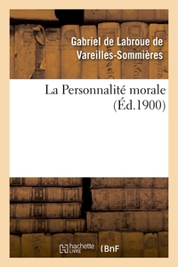 LA PERSONNALITE MORALE