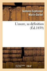 L'USURE, SA DEFINITION