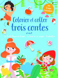 Colorier et coller trois contes bleus