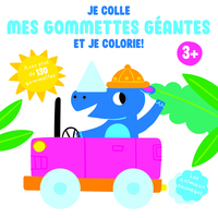 JE COLLE MES GOMMETTES GEANTES ET JE COLORIE LES ANIMAUX SAUVAGES - 3+ AVEC PLUS DE 130 GOMMETTES RE